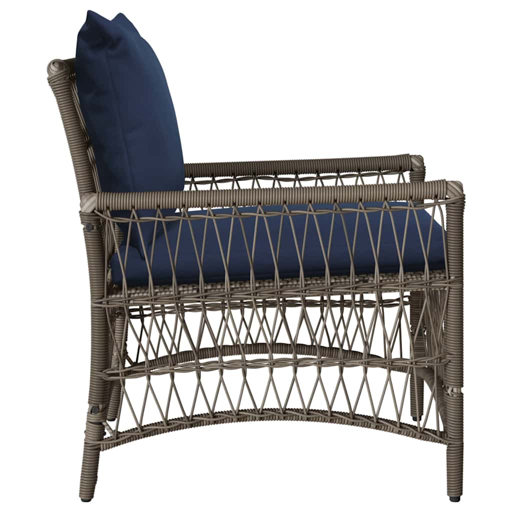Gartenstuhl Grau 60 x 70 x 78 cm Poly-Rattan